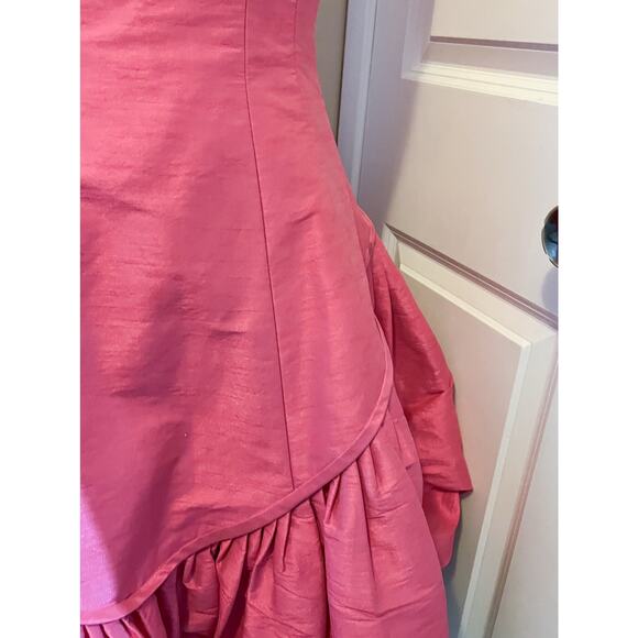 Vintage Betsey Johnson Dress Evening Party Prom Bright Pink Taffeta Bubble Pouf - Picture 10 of 16